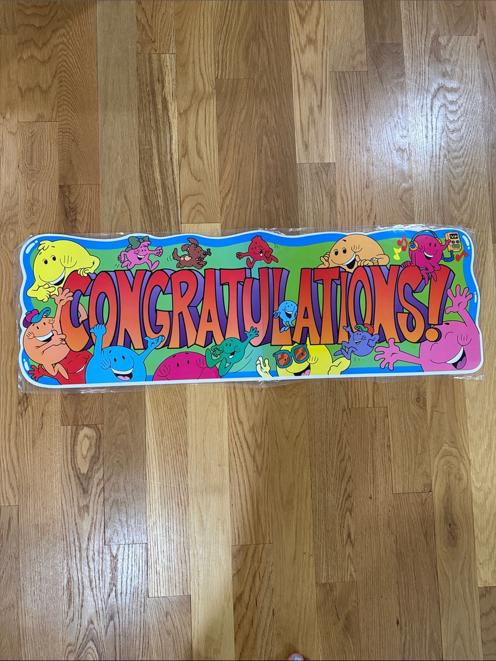 Congratulations Laminated Banner 37.5” Classroom Teacher Achievement Decor Red